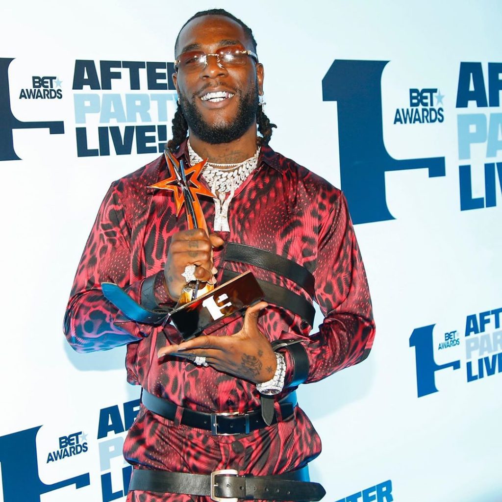 Burna Boy Wins 2019 Bet Best International Act Award Burna Boy Wins 2019 Bet Best International Act Award