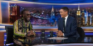 African Giant, Burna Boy Shares Great Moment With Trevor Noah Of Comedy Central At The Daily Show
